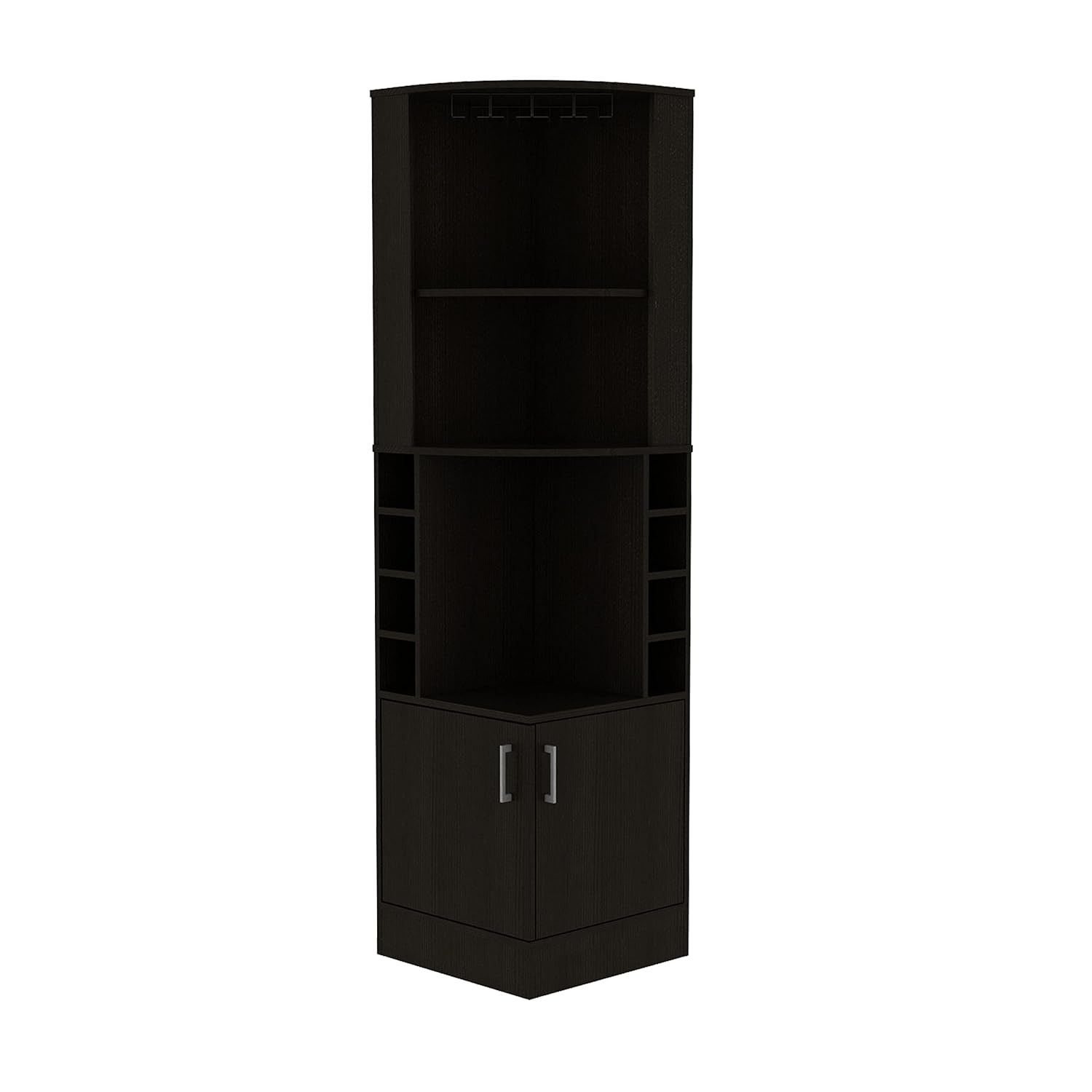 Home Bar Shelves - Lemari Bar Sudut dengan 2 Rak,
