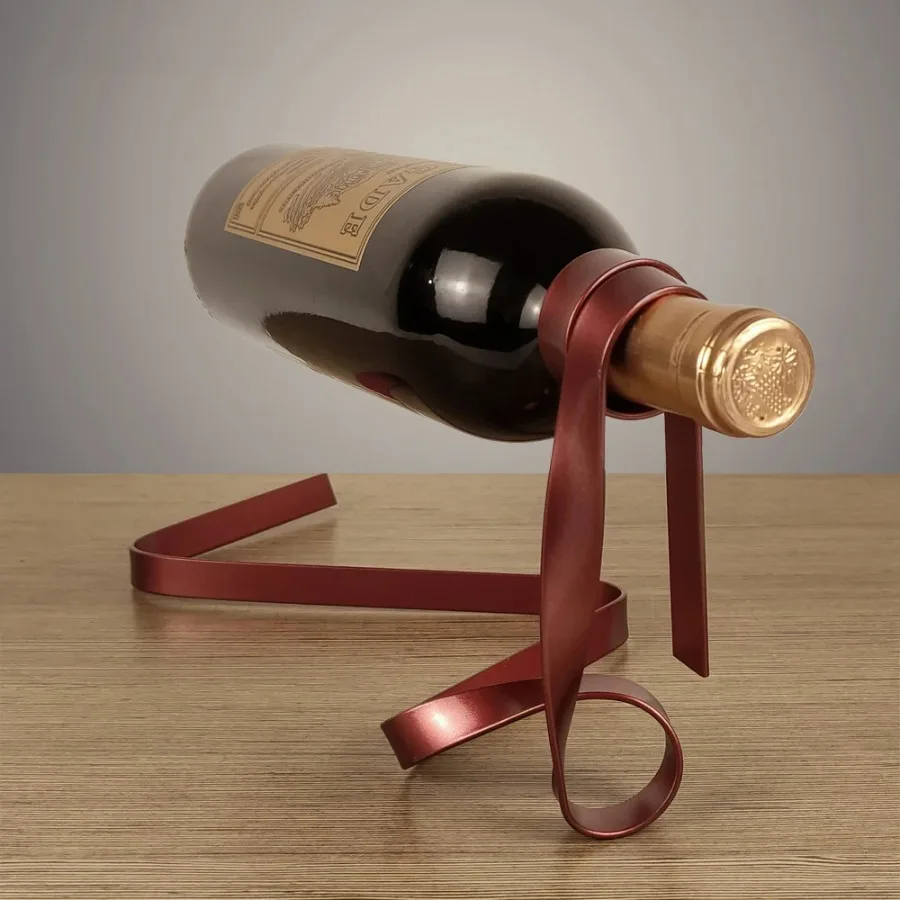 Home Bar Shelves - Rak Botol Anggur Besi Berpita Warna-warni,