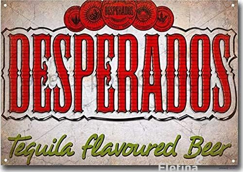 Home Bar And Coffee - Papan Tanda Logam - Desperados Tequila