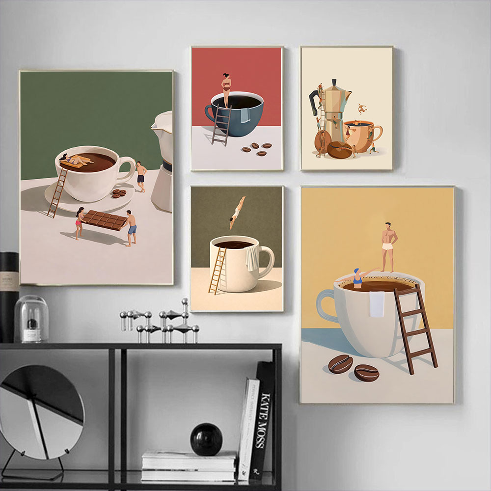 Home Bar And Coffee - 1 Buah Poster Pecinta Kopi Seni