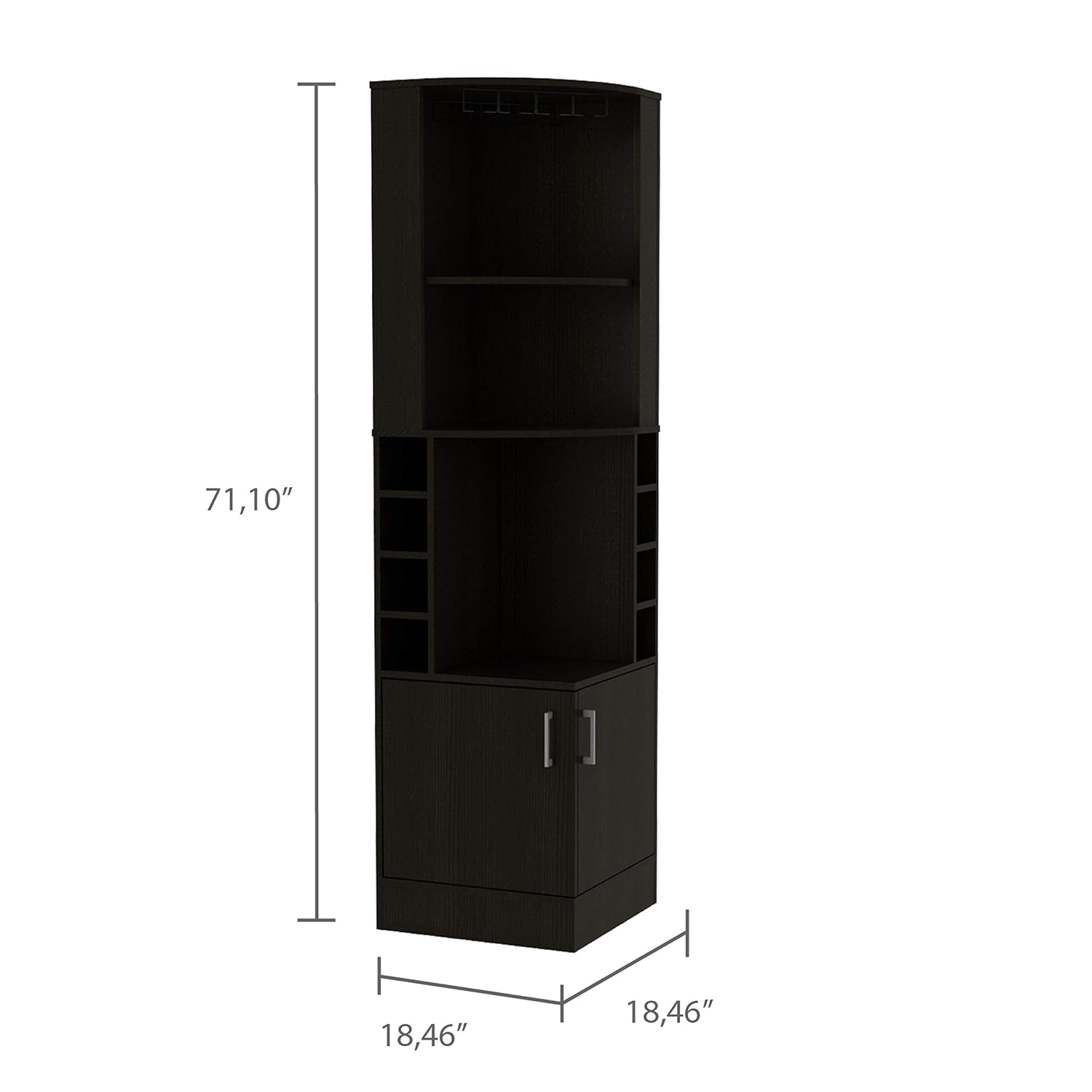 Lemari Bar Sudut dengan 2 Rak, - Home Bar Shelves ulasan dan harga