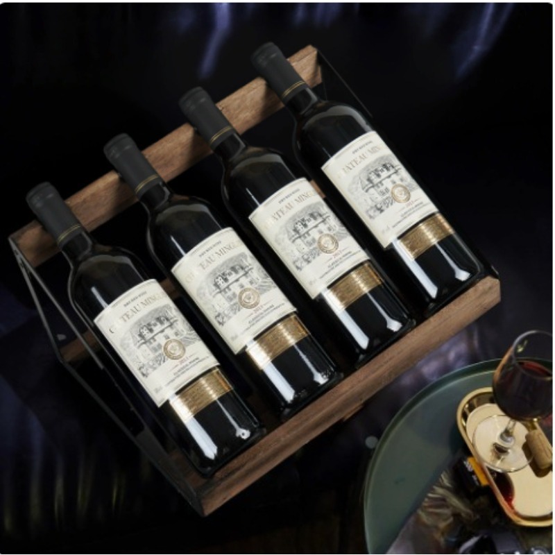 Rak Anggur Kayu untuk Bar Ruma - Home Bar Shelves ulasan dan harga