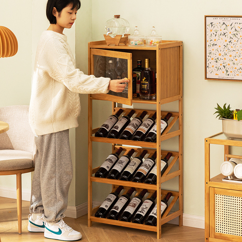 Rak Anggur Bambu Padat Lantai  - Home Bar Shelves ulasan dan harga