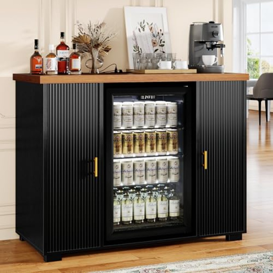 Lemari Bar Kopi 47 Fluted deng - Home Bar And Fridge ulasan dan harga