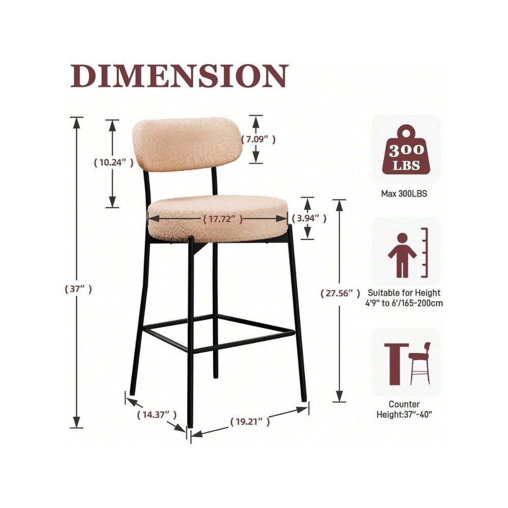 Set Kursi Bar Warna Beige (2 b - Home Bar Set ulasan dan harga