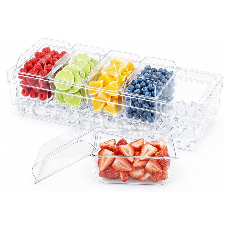 A25F-Wadah Bumbu Dingin, Set P - Garnish Tray Set ulasan dan harga