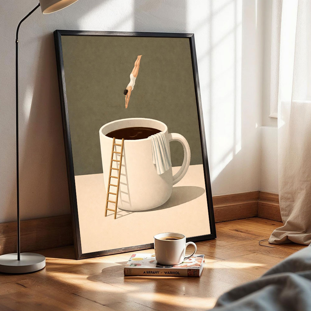 1 Buah Poster Pecinta Kopi Sen - Home Bar And Coffee ulasan dan harga