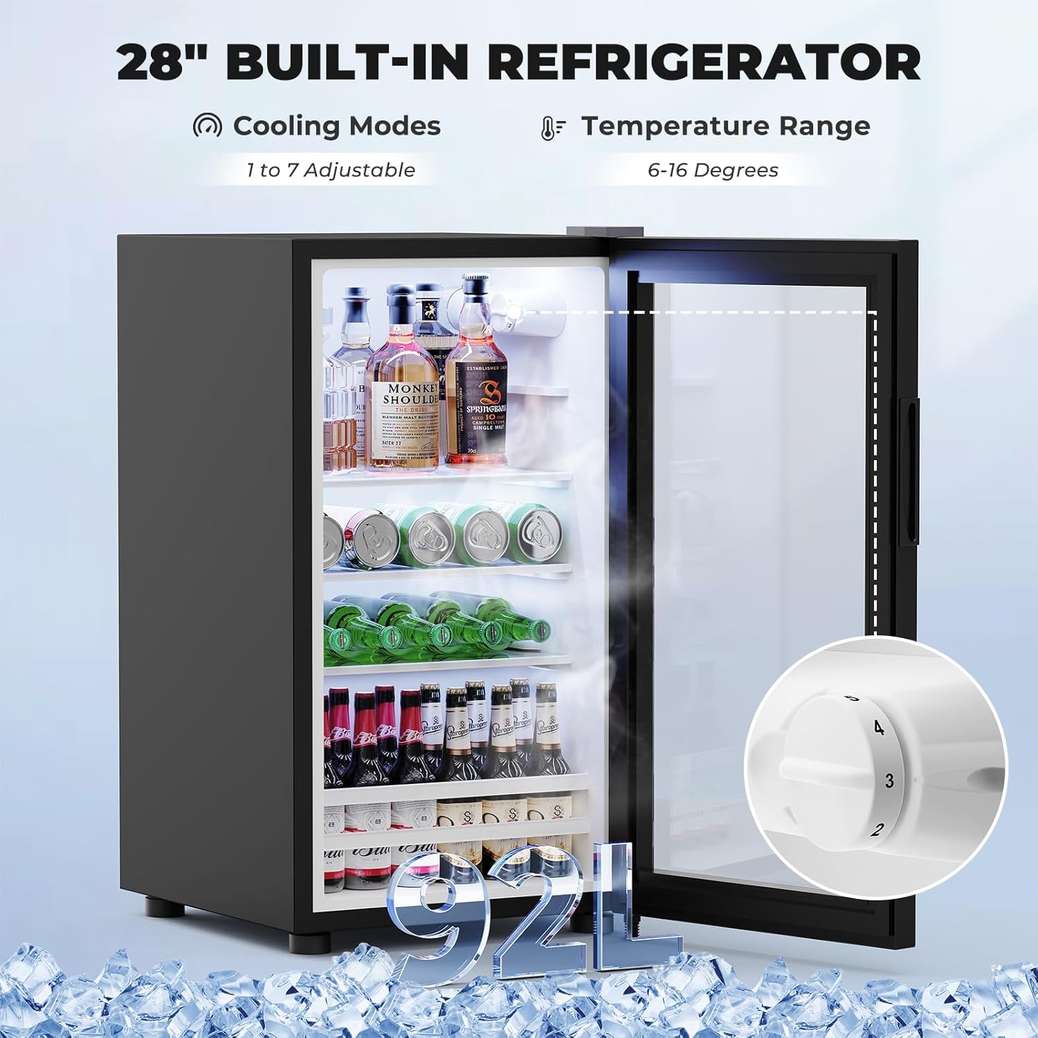 Lemari Bar Kopi Beralur dengan - Home Bar And Fridge ulasan dan harga