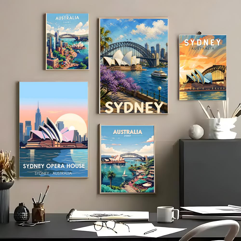 Poster Seni Perjalanan Art Syd - Home Bar Sydney ulasan dan harga