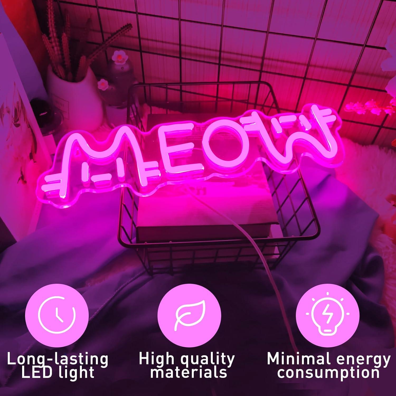 Lampu Neon LED Meow Bertenaga  - Home Bar And Restaurant ulasan dan harga