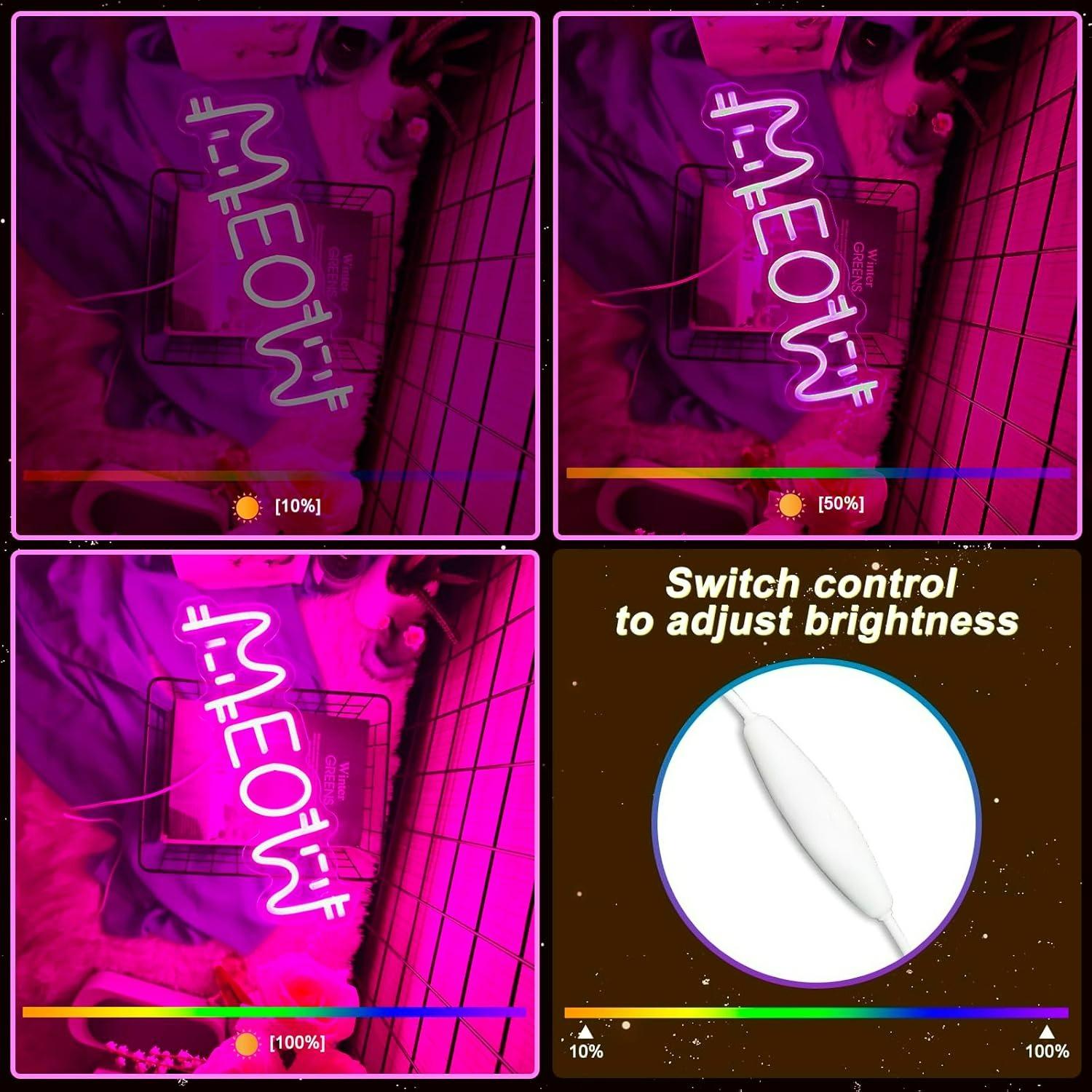 Lampu Neon LED Meow Bertenaga  - Home Bar And Restaurant ulasan dan harga