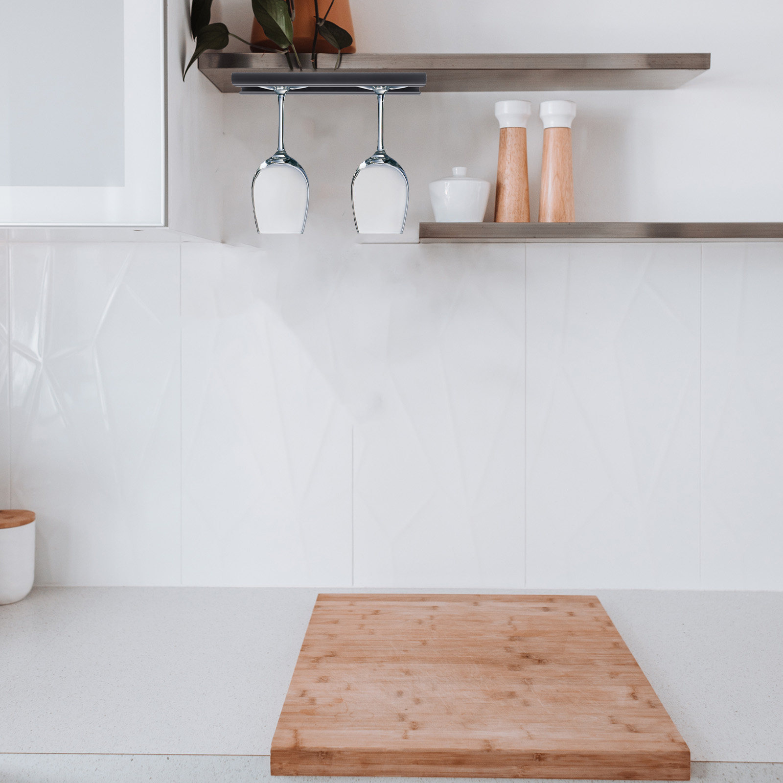 Rak Penyimpanan Gelas Anggur S - Home Bar Shelves ulasan dan harga