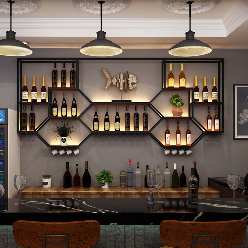 Rak Logam Lemari Anggur Ruang  - Home Bar Shelves ulasan dan harga